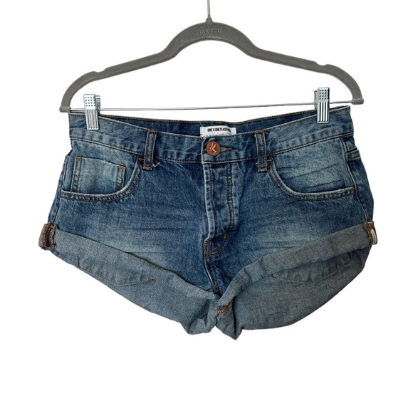 One Teaspoon Bandits Denim Shorts Size 28 - Picture 3 of 13